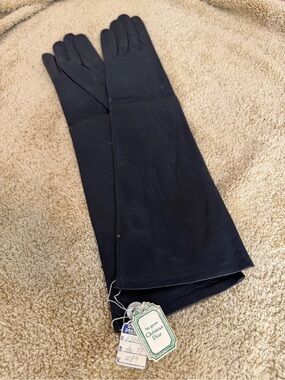 Vintage Christian Dior Black Opera Gloves Size 7½